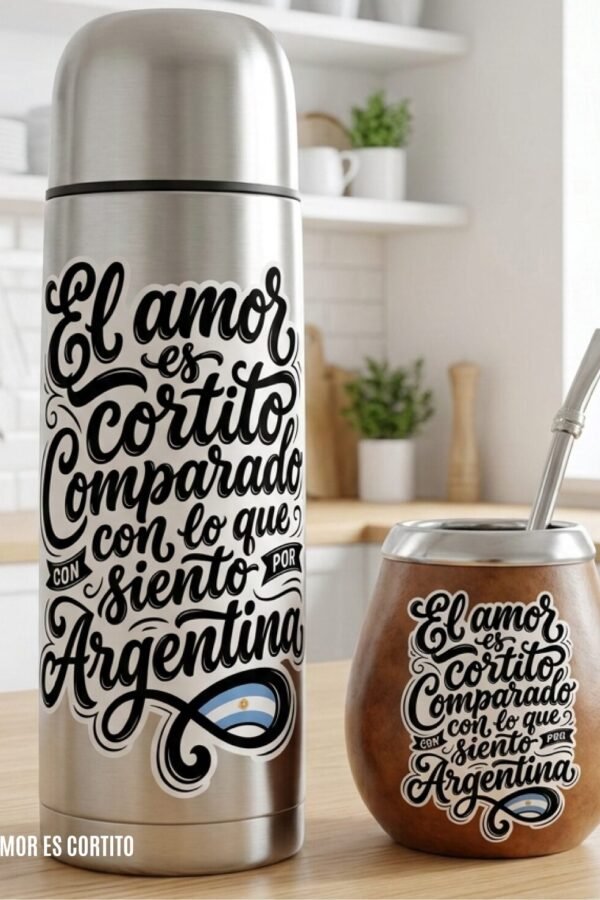 STICKER EL AMOR ES CORTITO