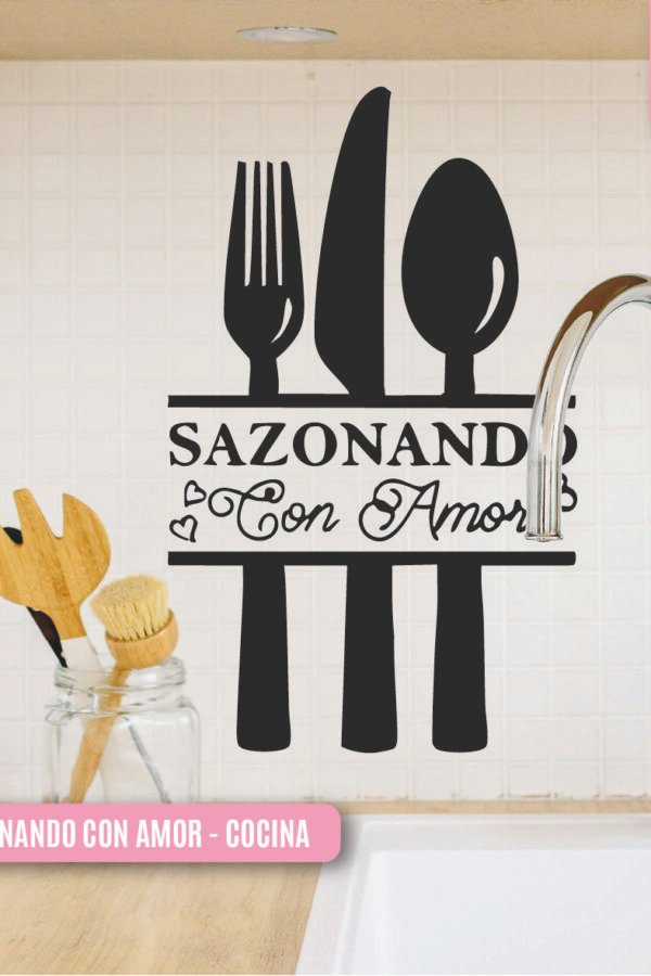 VINILO DECORATIVO - SASONANDO CON AMOR - COCINA - 22401