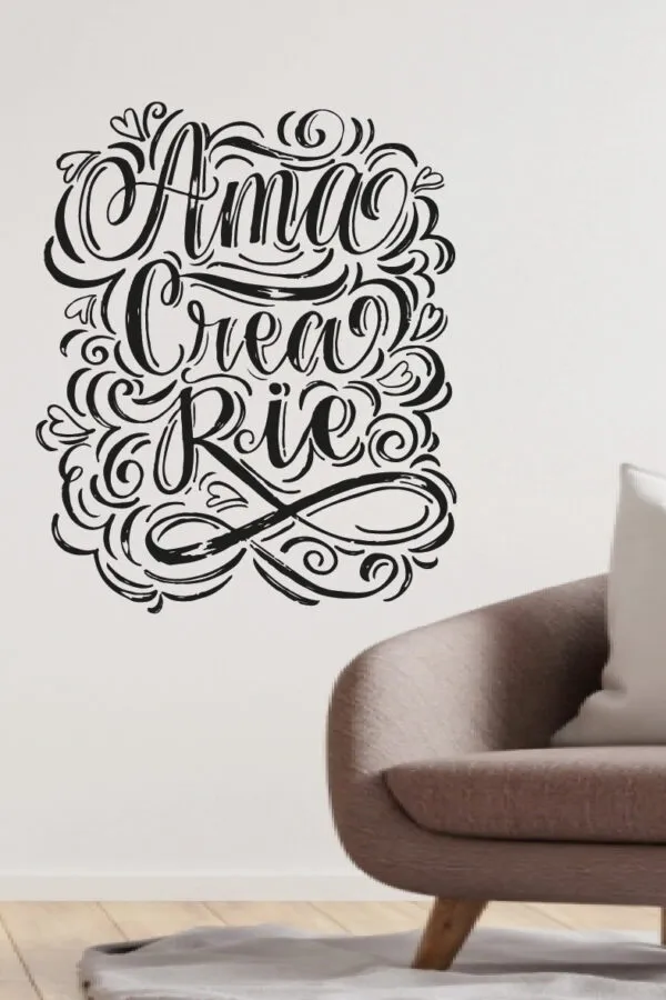 VINILO DECORATIVO - AMA,CREA,RIE - 92236