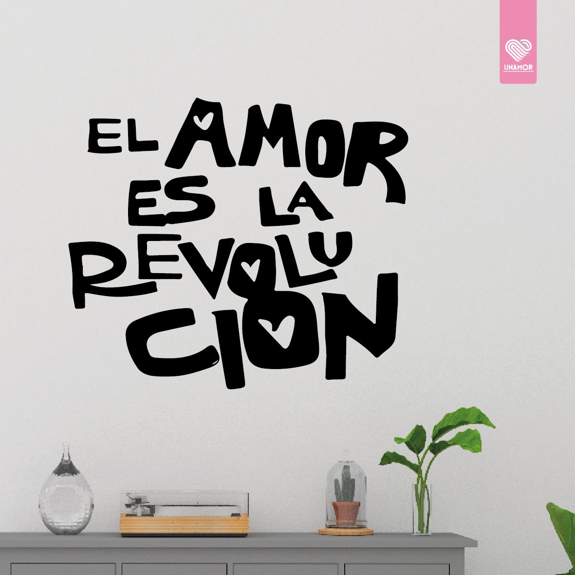 VINILO DECORATIVO - EL AMOR ES - 92226