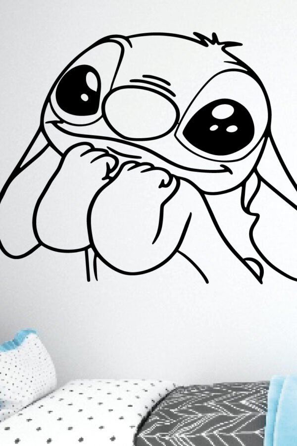 vinilo de stitch feliz
