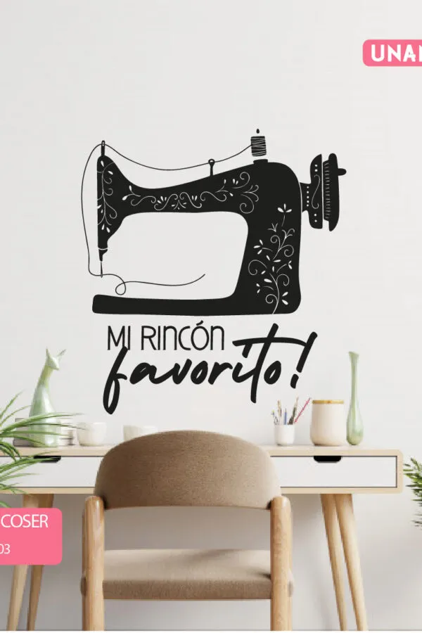 VINILO DECORATIVO - MÁQUINA DE COSER - 1265
