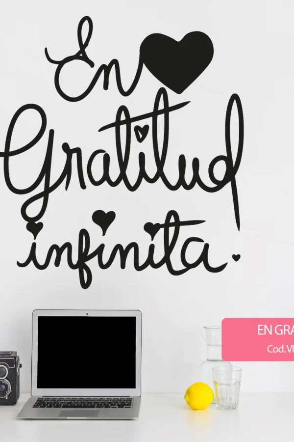 VINILO DECORATIVO - EN GRATITUD - 3128