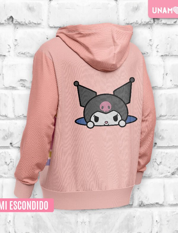 ESTAMPA TEXTIL - KUROMI ESCONDIDO