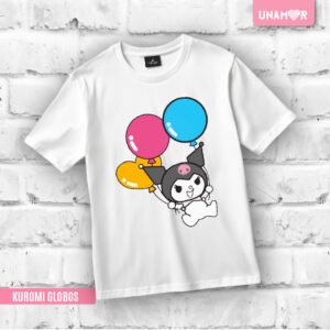 ESTAMPA TEXTIL - KUROMI GLOBOS