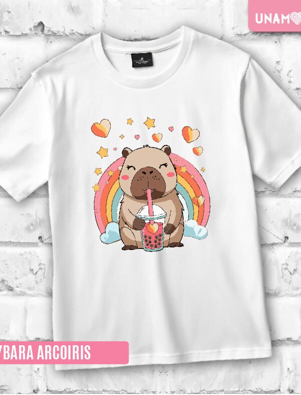 ESTAMPA TEXTIL - CAPYBARA ARCOIRIS