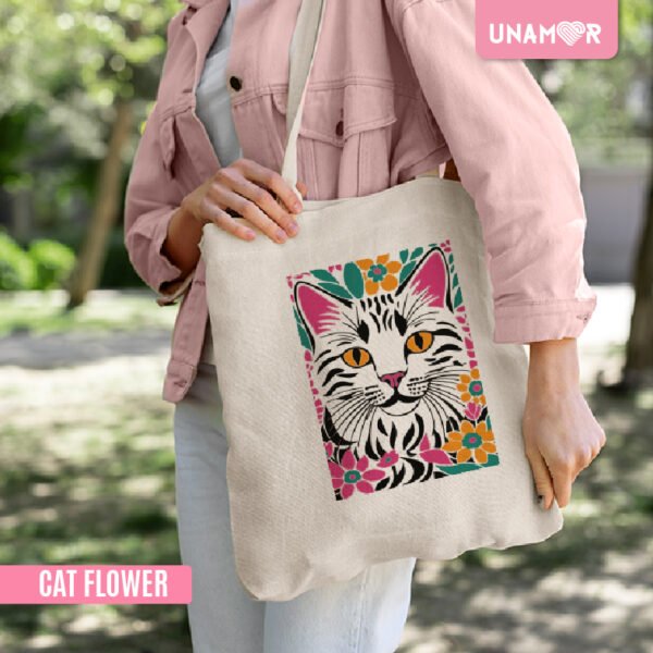 ESTAMPA TEXTIL - CAT FLOWER