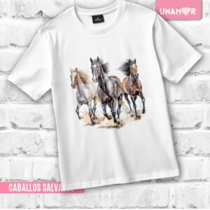 ESTAMPA TEXTIL - CABALLOS TROTANDO