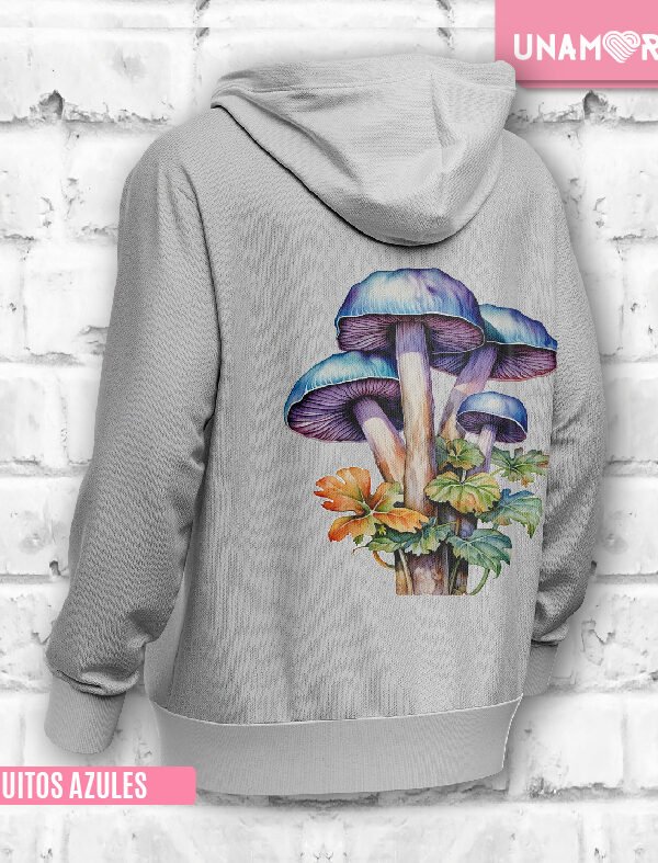 ESTAMPA TEXTIL - HONGUITOS AZULES