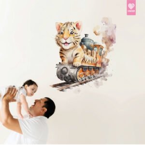 Vinilo Tigre en Tren