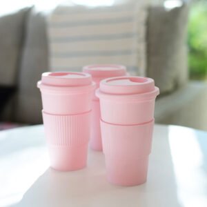 VASO TERMICO ROSA CON TAPA