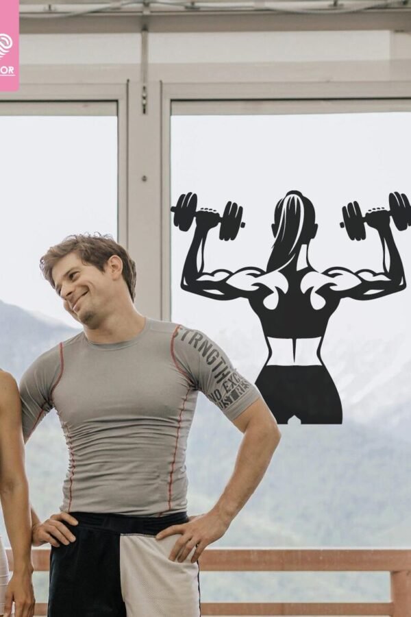 VINILO DECORATIVO - GYM WOMAN - 1003