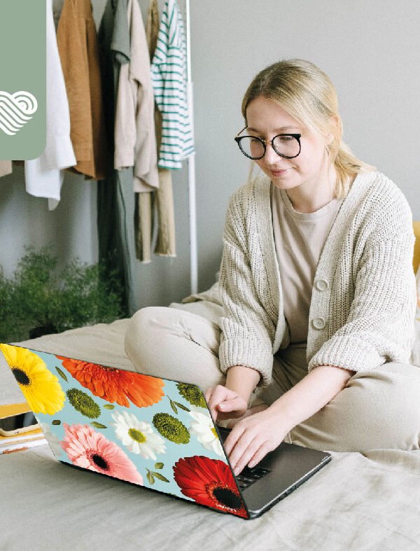 MS - 4021 - FLORAL AQUA