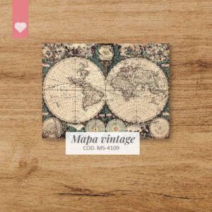 MS - 4109 - MAPA VINTAGE - SMALL - NOTEBOOK