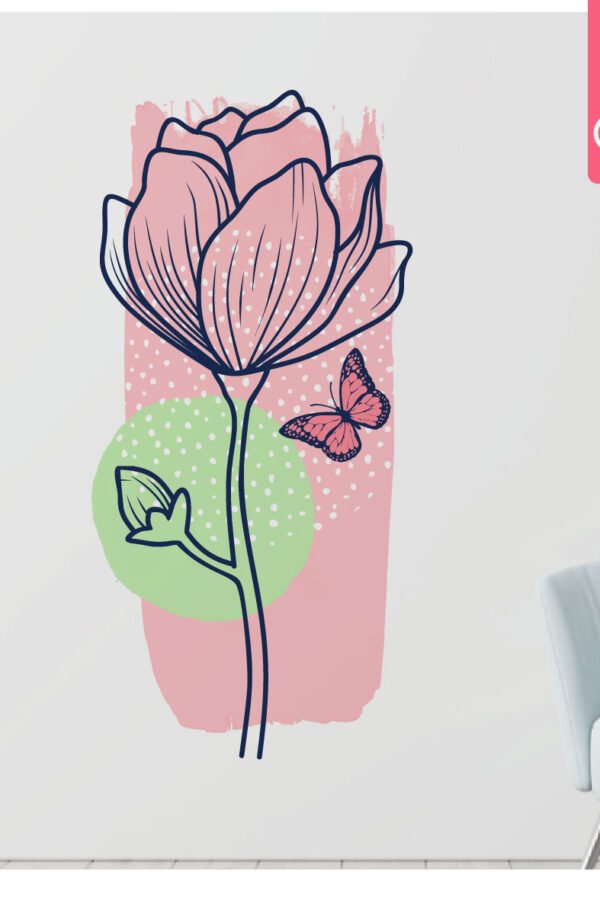 VINILO DECORATIVO - FLORAL COLORES MINIMALISTA ANA - 5483