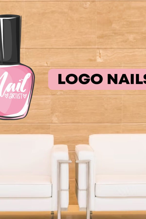 VINILO DECORATIVO - LOGO NAILS (nombre incluido) - 5356