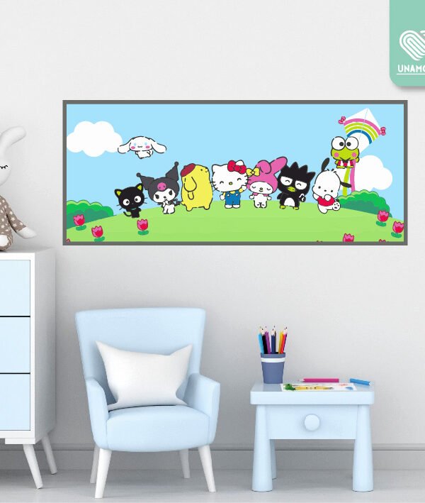 VINILO DECORATIVO - FOTOMURAL KUROMI Y AMIGOS - 3158