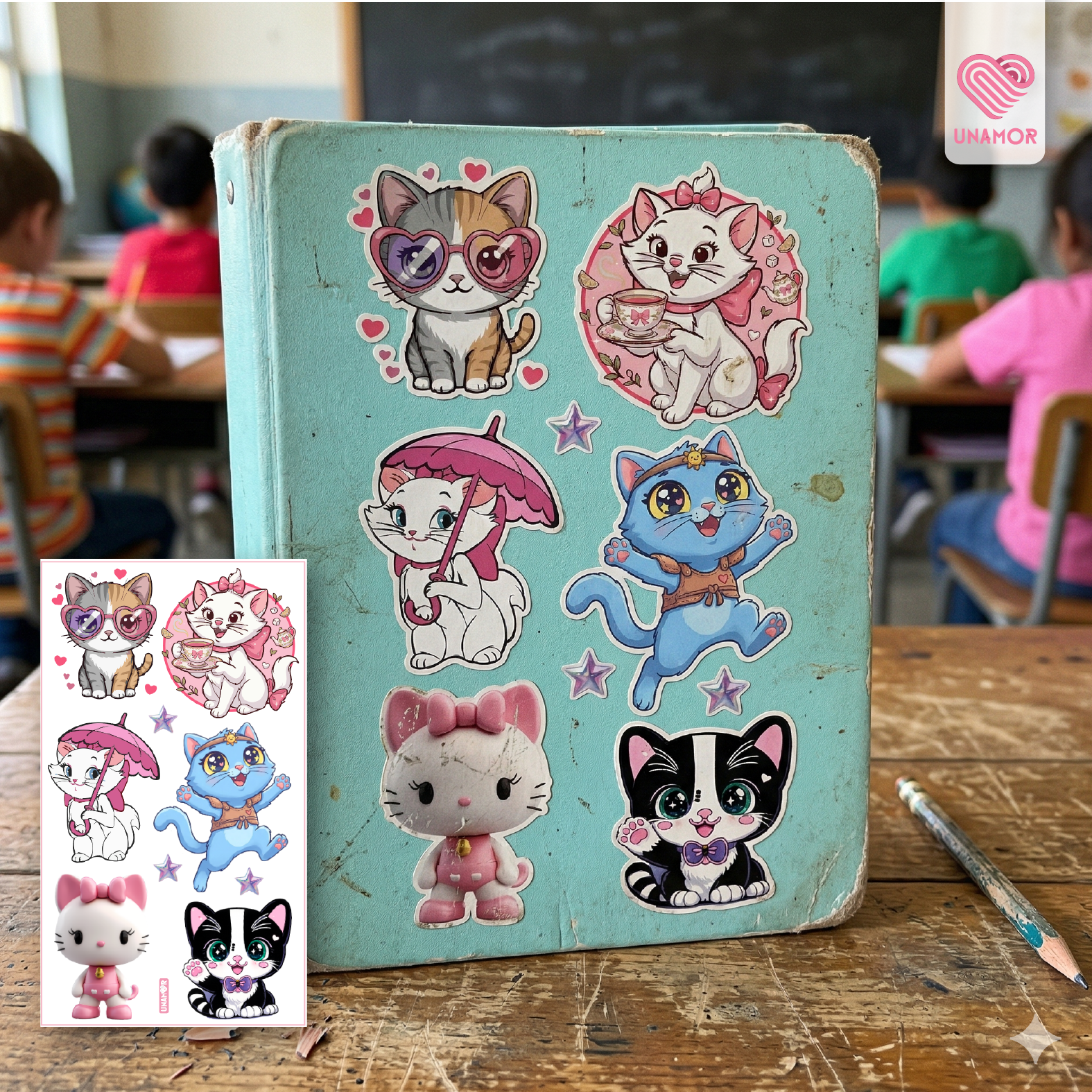 PLANCHA DTF UV 11X18 - GATITOS