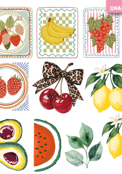 VINILO DECORATIVO - FRUTAL X10