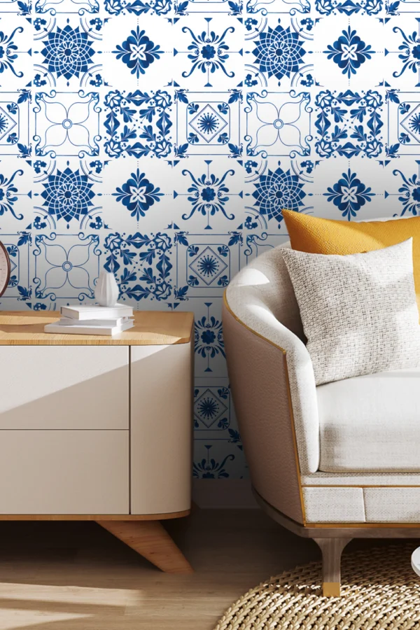 AZULEJOS DE VINILO ADHESIVO - AZUL MARRUECOS - 5500