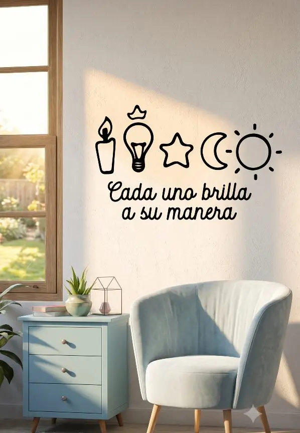 VINILO DECORATIVO - CADA UNO BRILLA - 9050