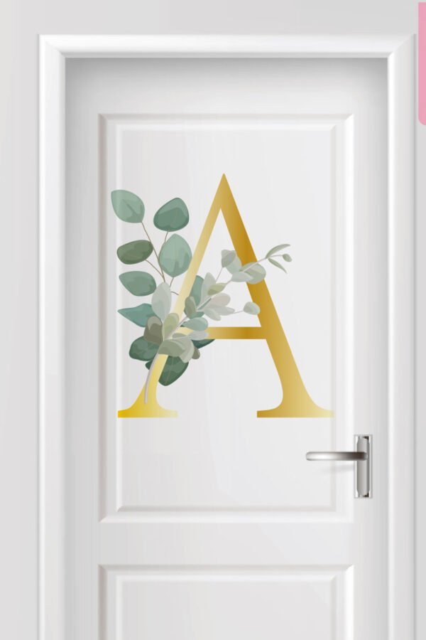 LETRAS dorado flores