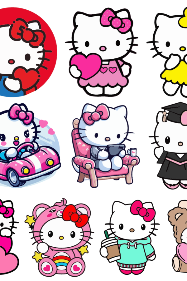 VINILO DECORATIVO - HELLO KITTY X10