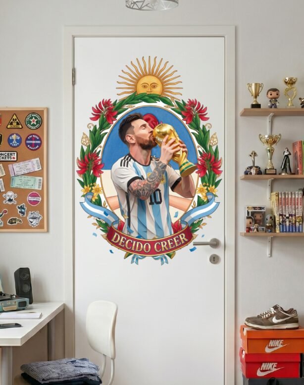 VINILO DECORATIVO - DECIDO CREER - MESSI - 2605