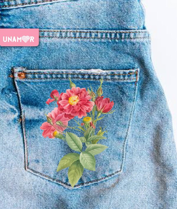 MINI TEXTILES - MINI FLORES ROJAS