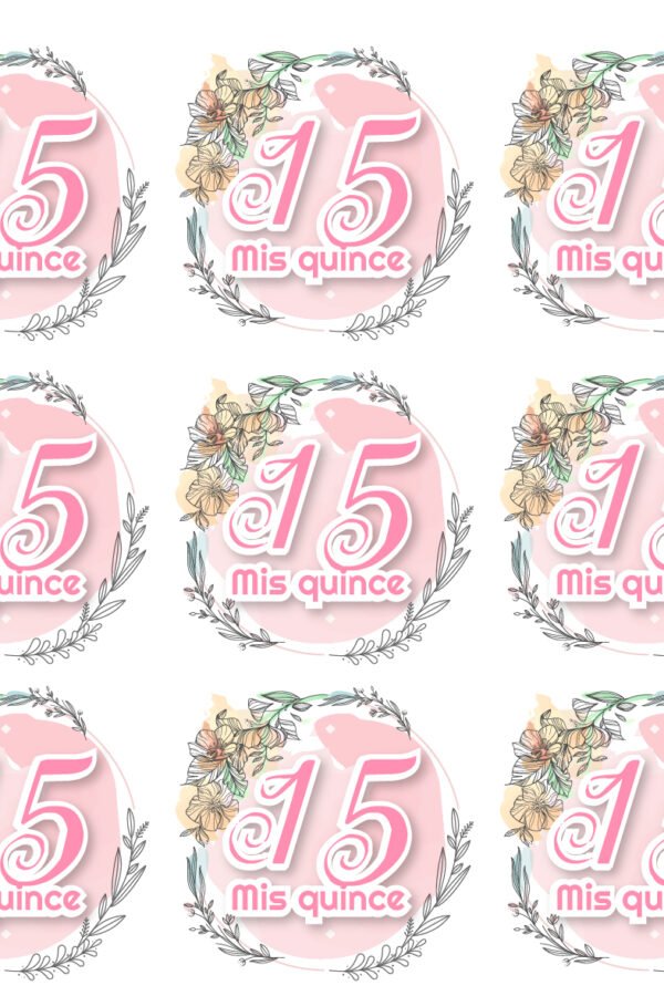 VIINILOS - MIS 15 AÑOS - STICKERS INDIVIDUALES X10