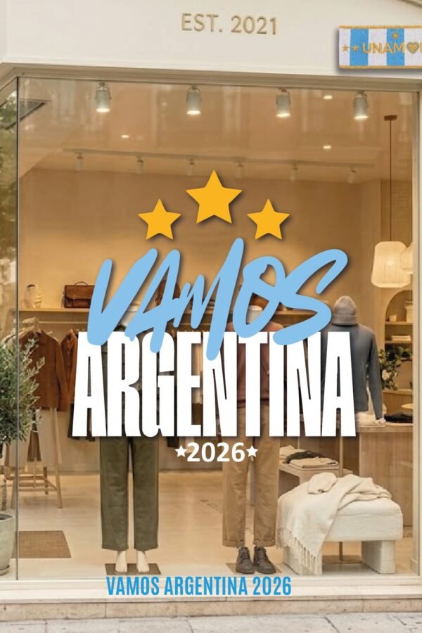VINILO DECORATIVO - VAMOS ARGENTINA 2026 - 2628