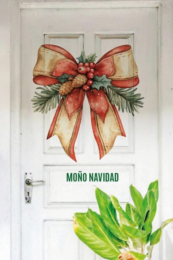 VINILO DECORATIVO - MOÑO NAVIDAD - 41202
