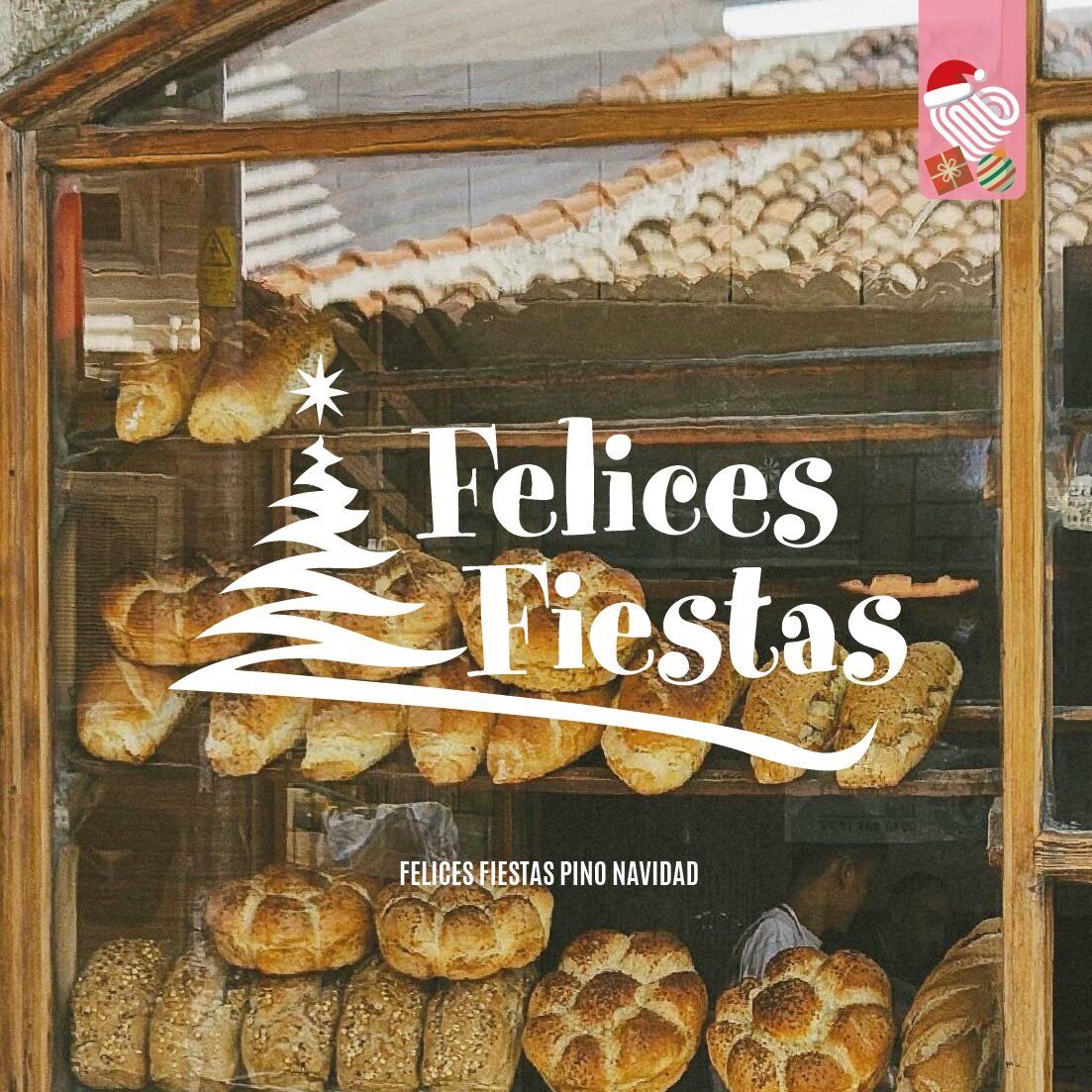 VINILO DECORATIVO - FELICES FIESTAS PINO NAVIDAD - 41208