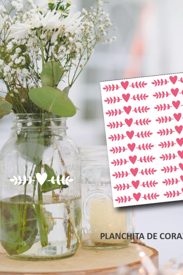 Planchita etiquetas CORAZONES