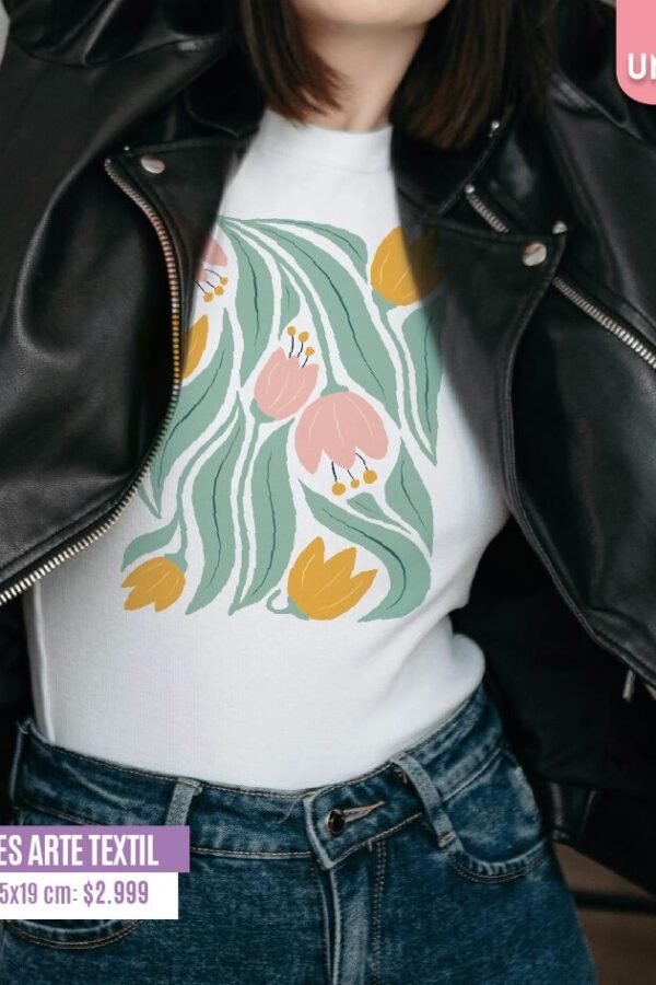 TULIPANES ARTE DTF TEXTIL
