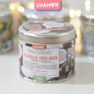 TOPI 501 - TOPPINGS MATEROS EN LATA- CASCARILLA COCO Y MACA