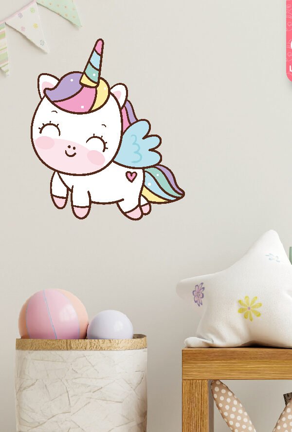 VINILO DECORATIVO - UNICORNIO INFANTIL - 3034